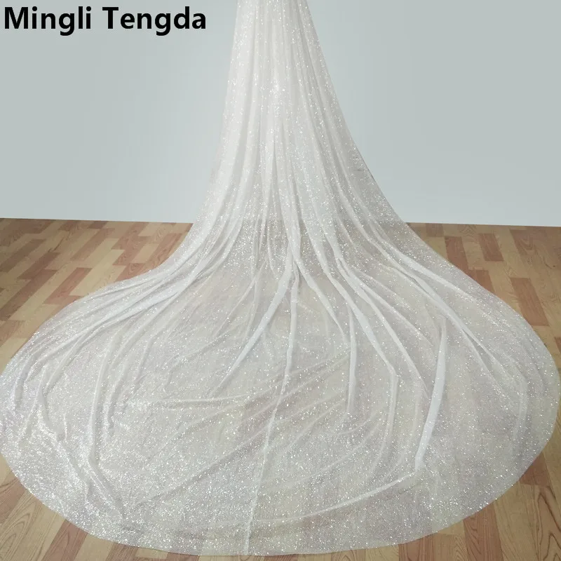Вуаль mingli Tengda Vibrato блестящая вуаль для невесты длиной 3 5 м ширина венчания Новинка