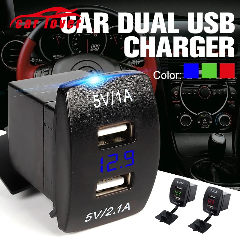 Мини двойной микро порт USB разъем Автомобиль Мотоцикл Зажигалка для сигарет