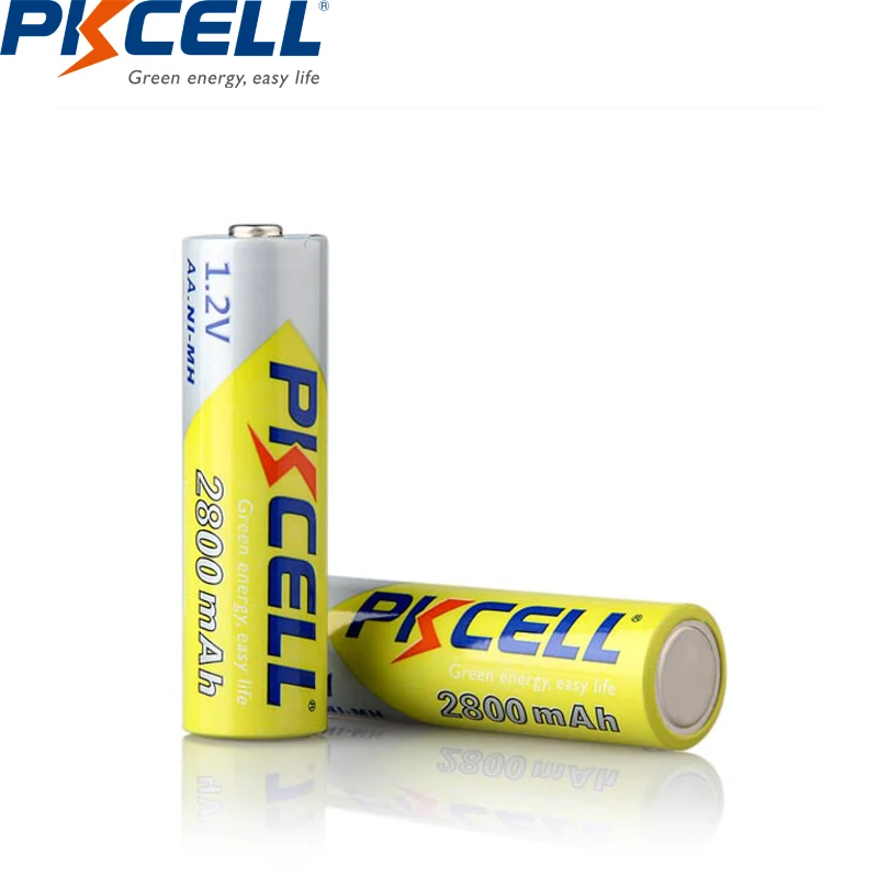 4 шт. PKCELL NIMH 1 2 v AA 2600 ~ 2800mah аккумуляторные батареи и коробки держатель Чехлы для