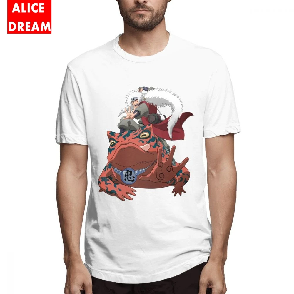Для мужчин Jiraiya футболка с Наруто модная уличная Crewneck S-6XL Homme Футболка 100% хлопок