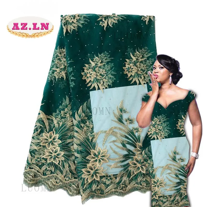 

african lace fabric 2019 high quality lace with Embroidered Nigerian Lace Fabric For Women blue purple French Mesh Lace Fabric A