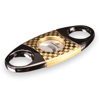 luxfo cigar cutter portable stainless steel guillotine double straight cut blades antique cigar accessorie lf 2038
