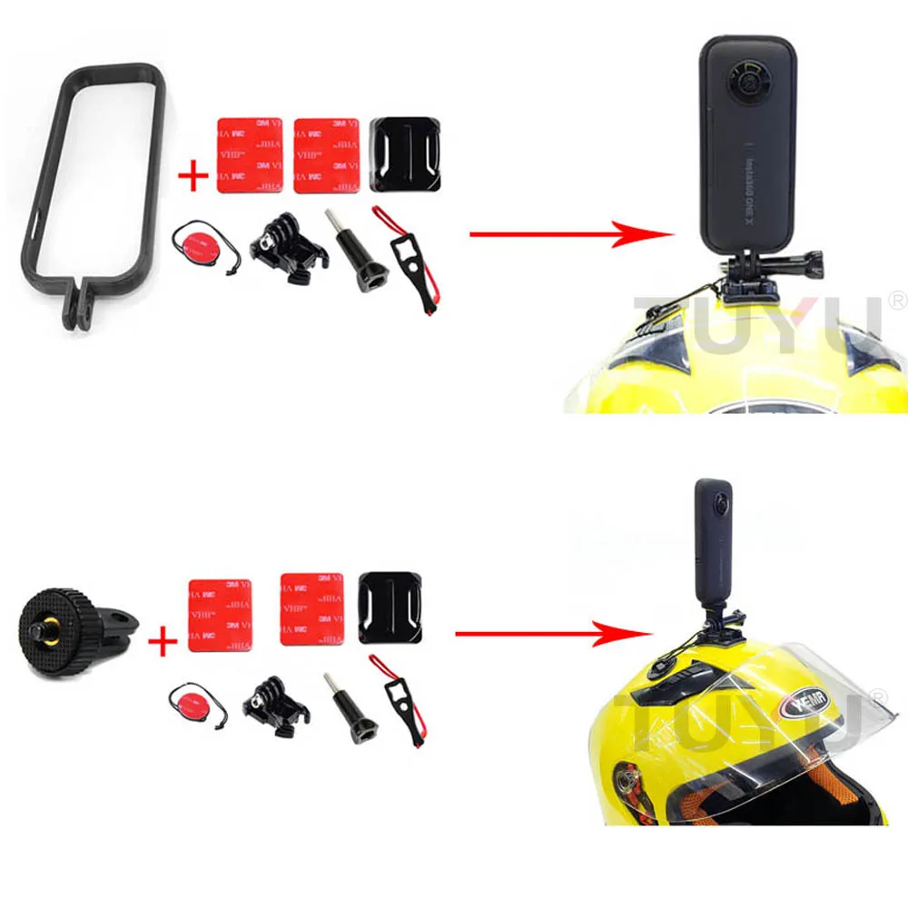 New Insta360 ONE X Protective Case Motorcycle Helmet Bracket Protection Border GoPro Interface for One Accessories | Электроника