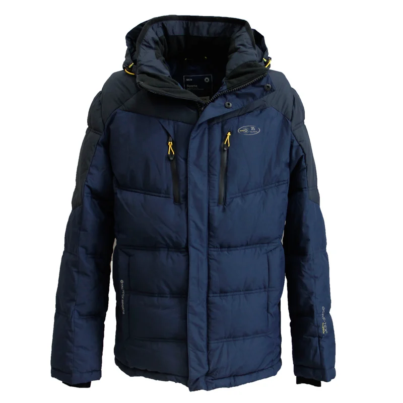 Dark Blue Зимняя куртка мужская брендовая мужская одежда повседневная водонепроницаемая куртка Синтепон Холлофайбер Парка модная мужская верхняя одежда мужские куртки зимние пальто Теплая Мужчины куртки - Цвет: Dark Blue