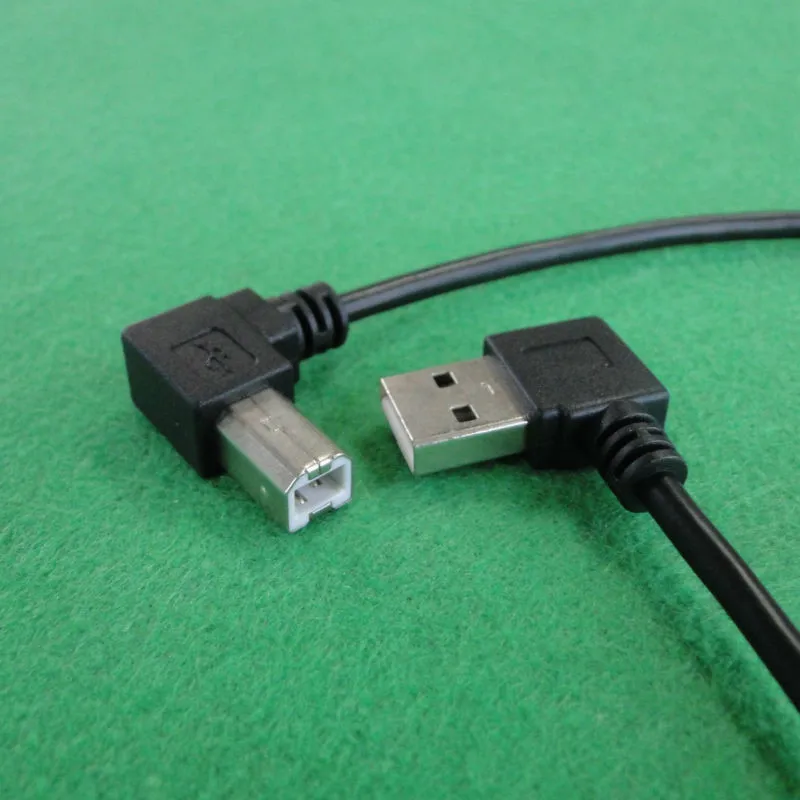Высокое качество USB 2 0 A male left 90 градусов локоть к B принтер сканер линия передачи