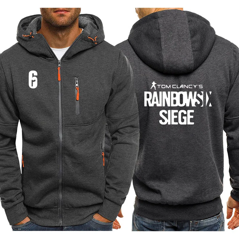 Rainbow six siege, толстовка с капюшоном, Мужская толстовка, весна-осень, флисовая куртка на молнии, толстовка в стиле хип-хоп, Harajuku, мужская одежда