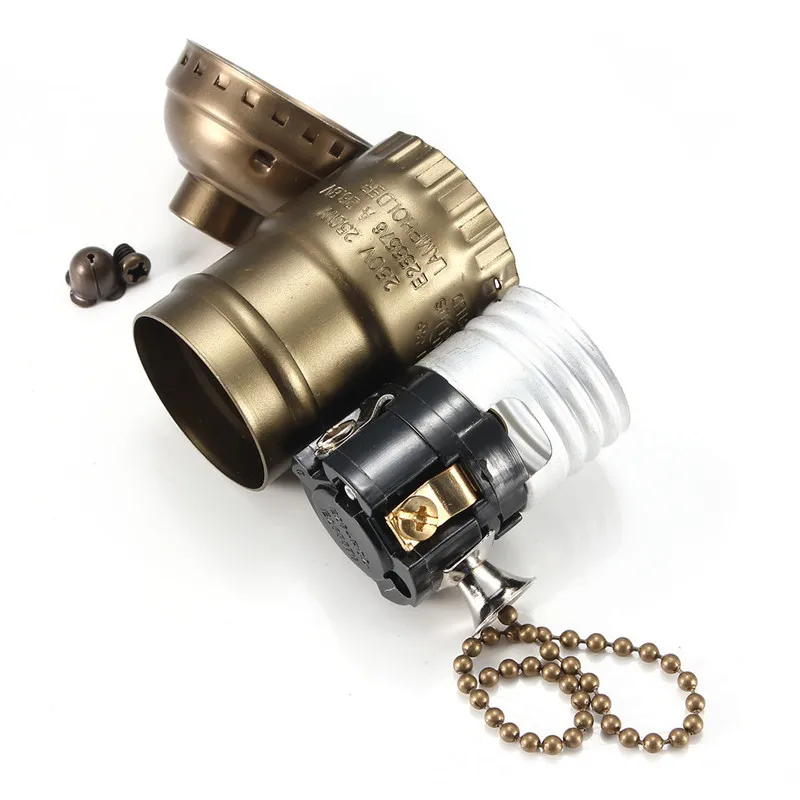 E27 ретро алюминиевая молния винтажный светильник розетка подвесной классический