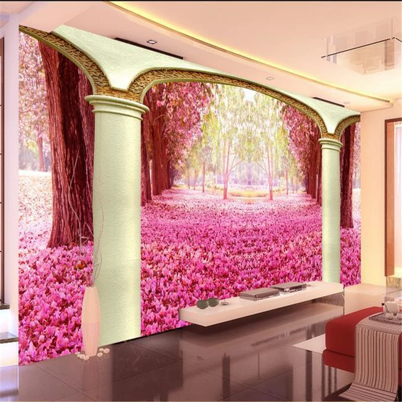 3D стереоскопические мраморные колонны beibehang обои с евровидением для гостиной