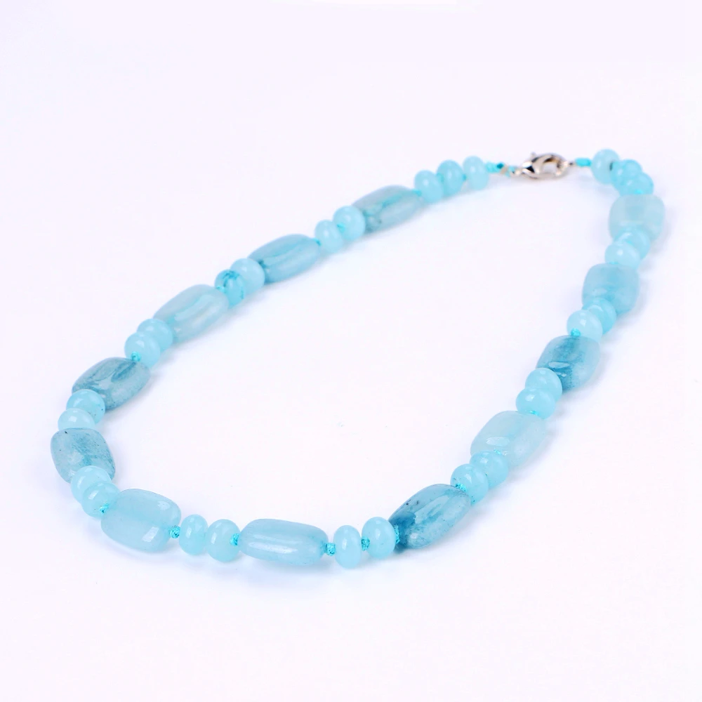 Женское Ожерелье с натуральным камнем Yumten Aquamarine ювелирное изделие кристаллами