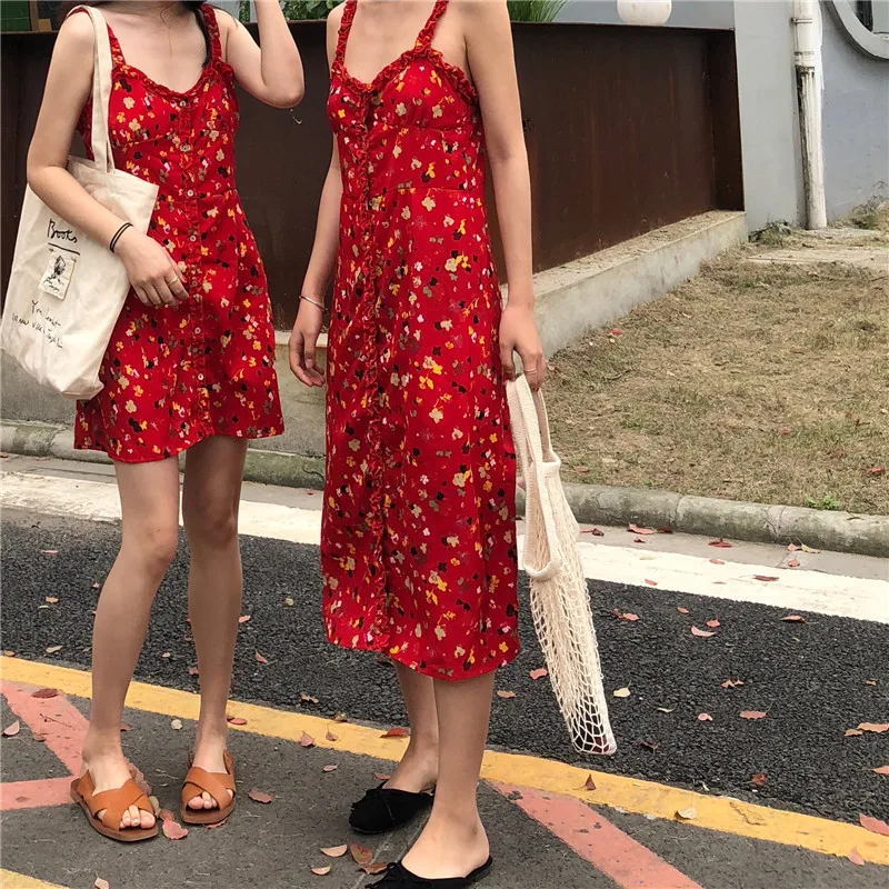 2020 Ukraine Vestidos Mujer Vestido Longo Summer Hot Women Dress Retro Print Sexy Backless V-neck High Waist Holiday Wind Strap | Женская