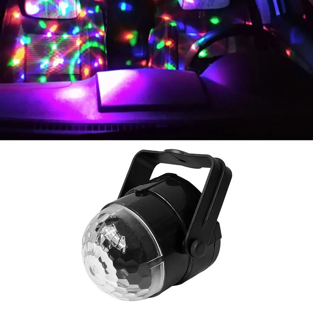 USB RGB LED диско-шар DJ Вечеринка световой эффект удаленный звук активированный
