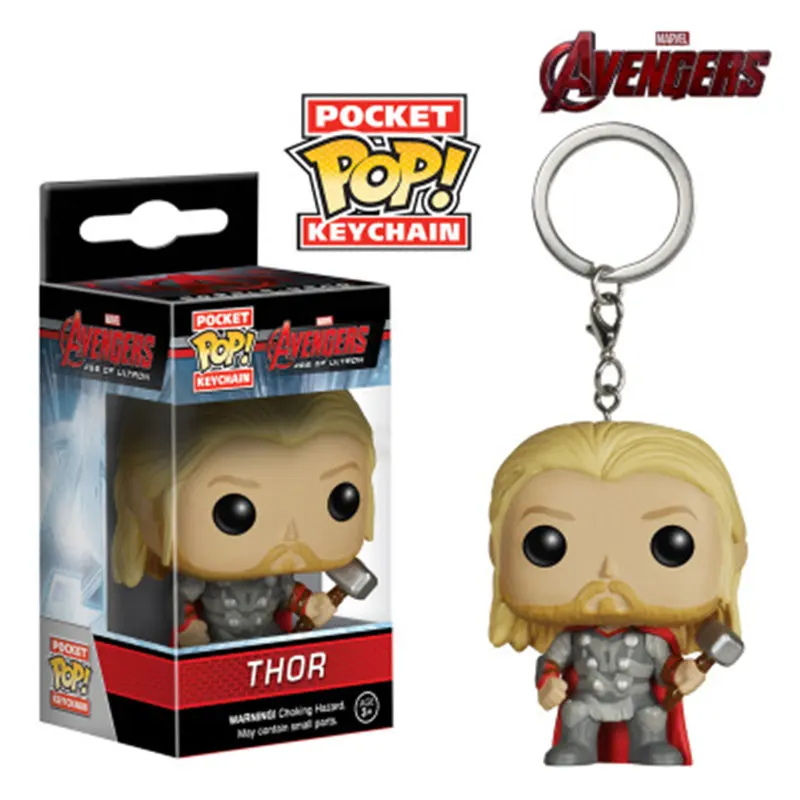 Funko Pop брелок Капитан Америка аниме Карманный Брелок Железный человек Халк Тор