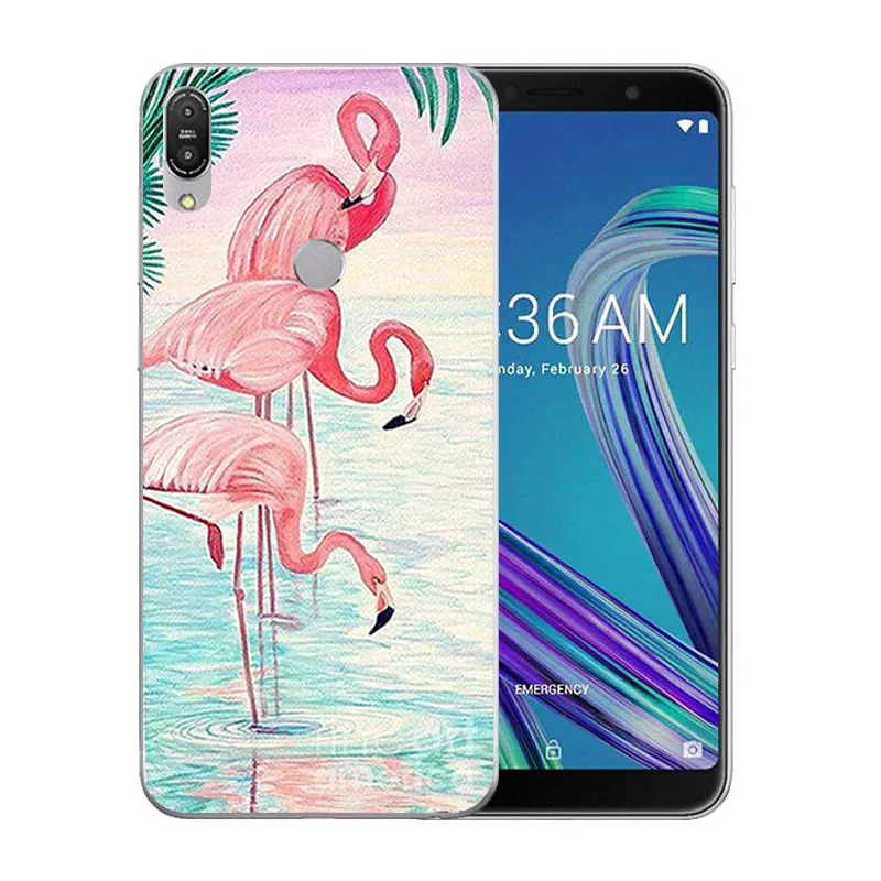 Для Asus Zenfone Max Pro (M1) ZB601KL рисунок Фламинго Силиконовая задняя крышка 5 99 дюйма для