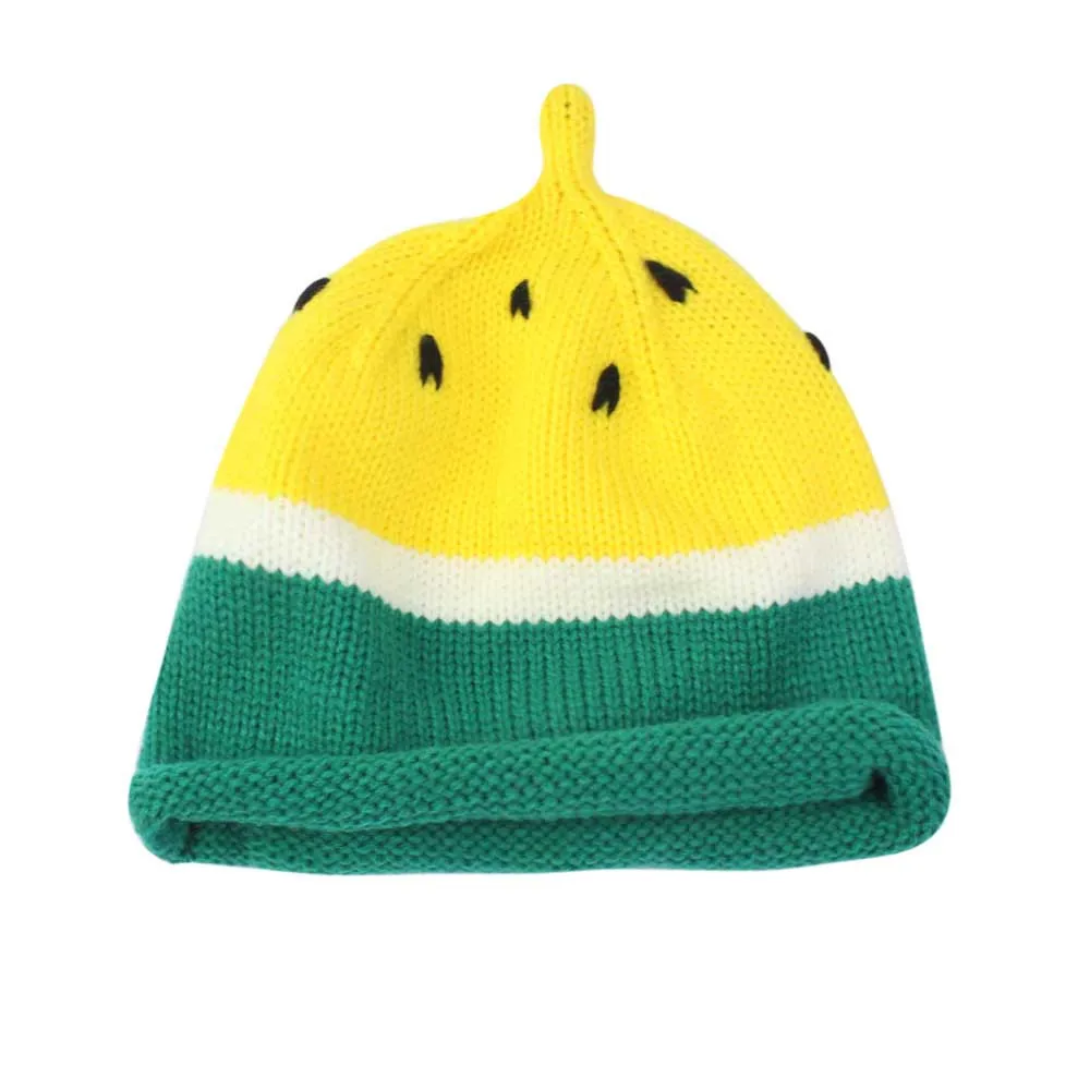 Spring Autumn Winter Warm Baby Clothes Hat Caps Kids Girl Boy Watermelon Crochet Knit Beanie Cap Children's hat | Детская одежда и