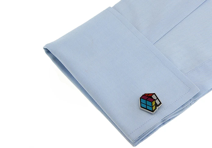 Оригинальные мужские запонки iGame медный материал волшебный куб бесплатная