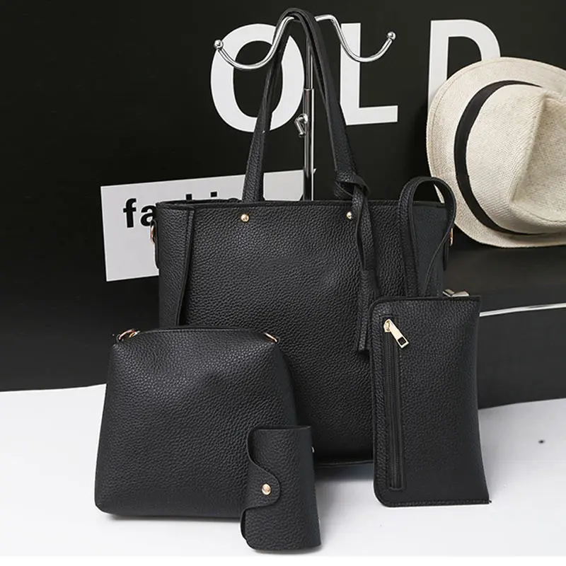 4 шт./компл. модные женские сумки мессенджеры на молнии с кисточками кожаная