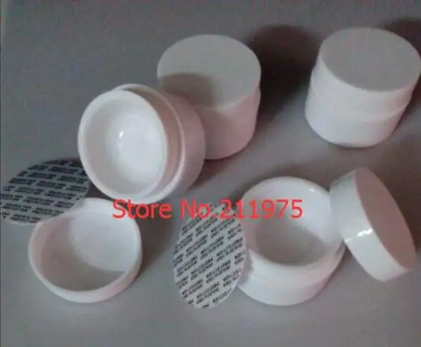 2018 2pots 5ml white Empty Plastic nail pots Nail Storage uv gel Bottle Jar | Красота и здоровье