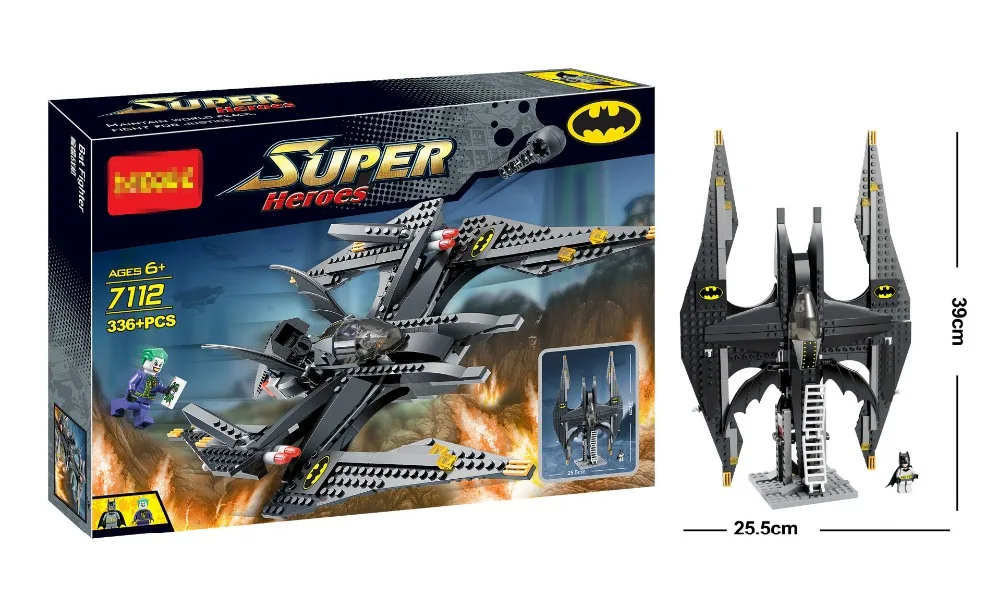 Набор строительных блоков LOZ Super Heroe Batman самолёт совместим с Бэтменом известного