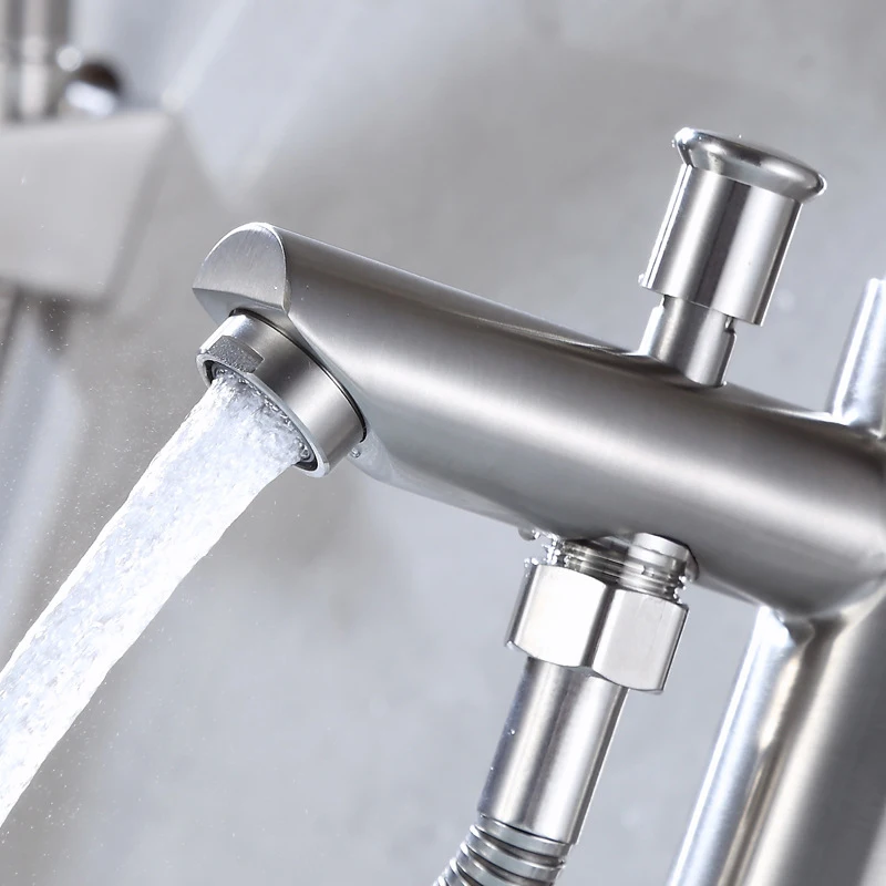 Смеситель для раковины из нержавеющей стали установленный на раковину смеситель