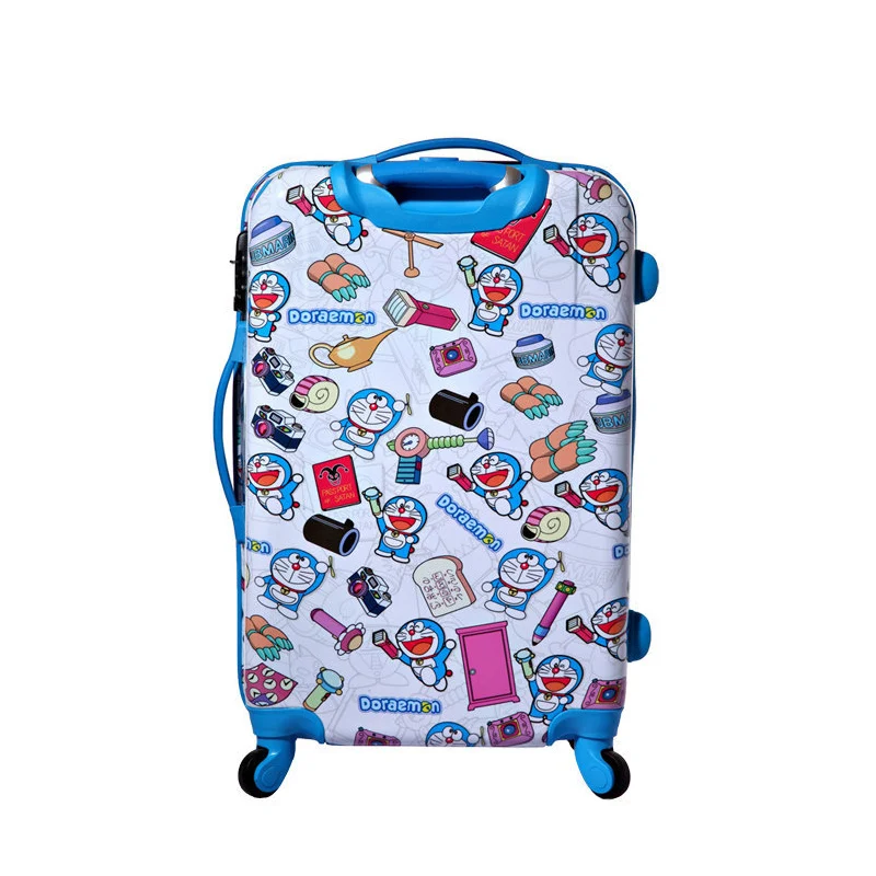 Новый Дорожный чемодан Doraemon с мультяшным котом сумка для багажа на колесиках