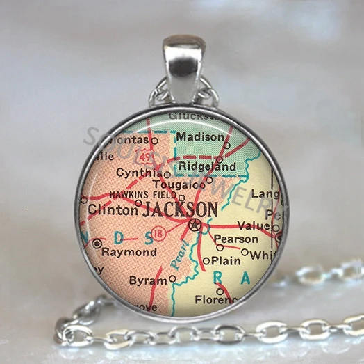 Новое поступление стеклянный купол ожерелье кулон с картой мира серебряный цвет