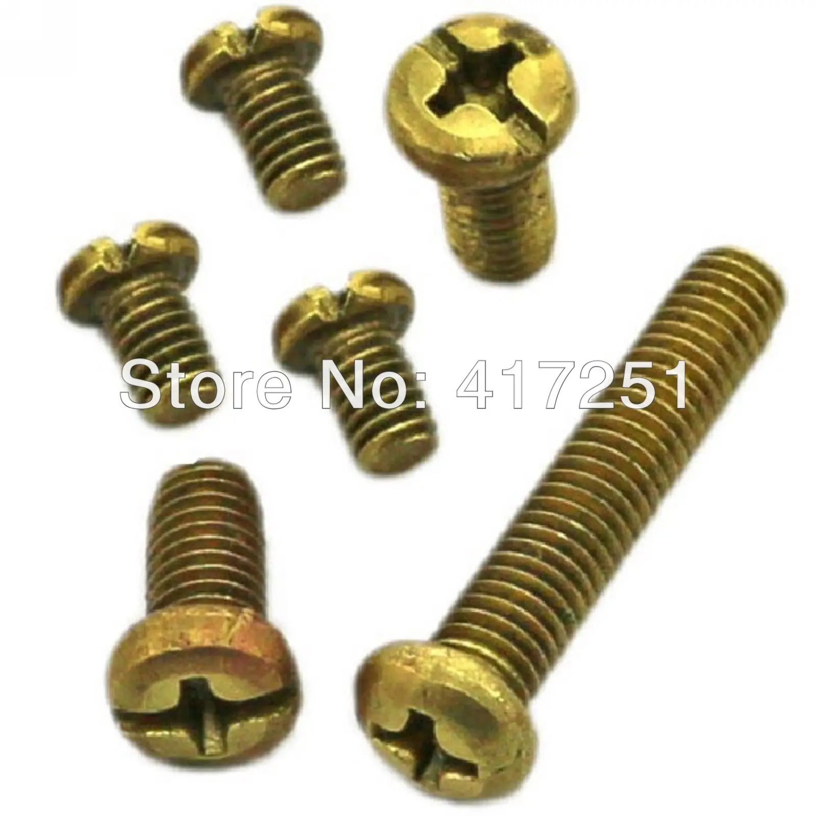 

20 pieces Metric M8*50mm Brass Cross Recessed Pan Head Screws Fasteners