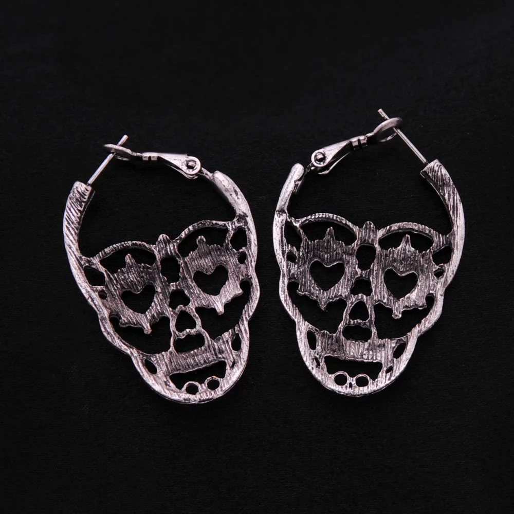 Женские винтажные серьги кольца в виде сердца глаз черепа hoop earrings for women hoop