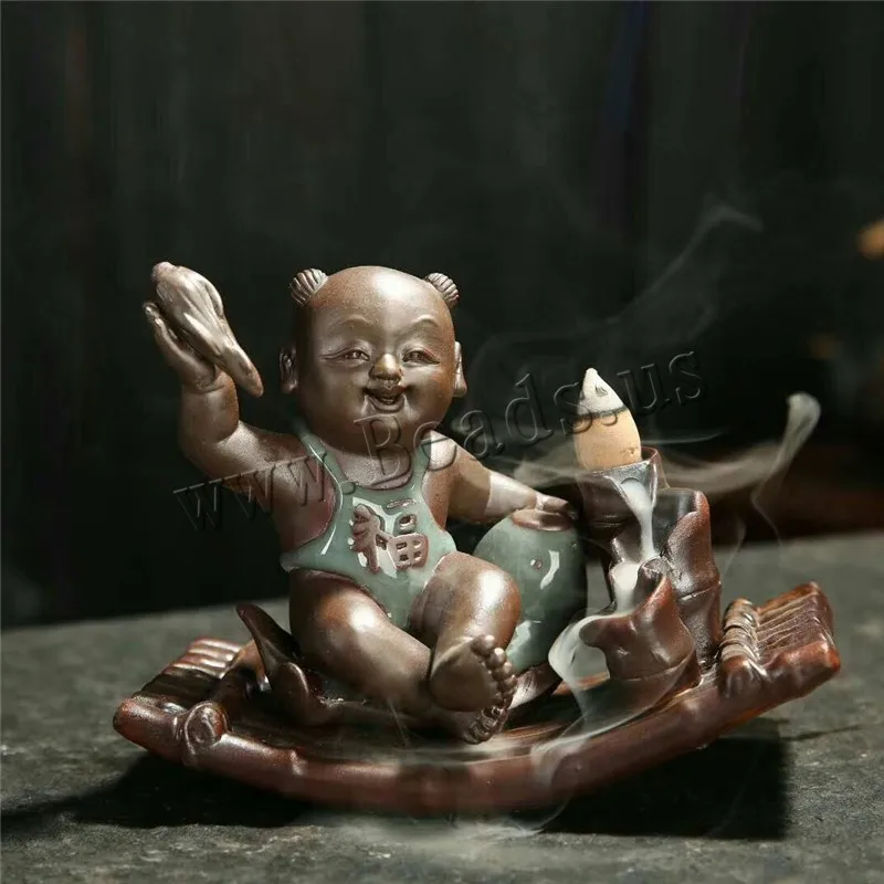 The Little Monk Backflow Incense Burner Smoke Waterfall Sticks Holder Bakhoor Home Decor Meditation Zen Censer | Дом и сад