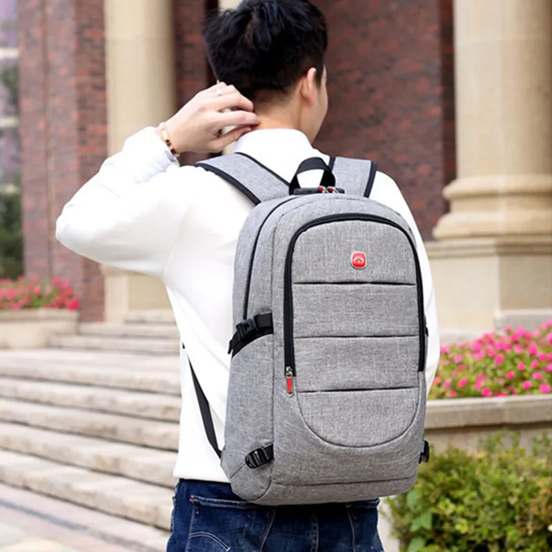 Модный мужской рюкзак Многофункциональный usb зарядка для мужчин 17 дюймов ноутбук