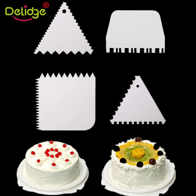 Delidge 4 шт./компл. набор шпателей для выпечки разные формы ленточная пила