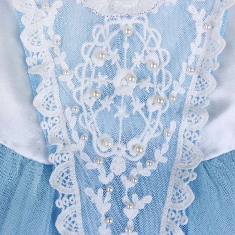 Платья для девочек с цветами костюм принцессы Золушки косплея и вечеринки