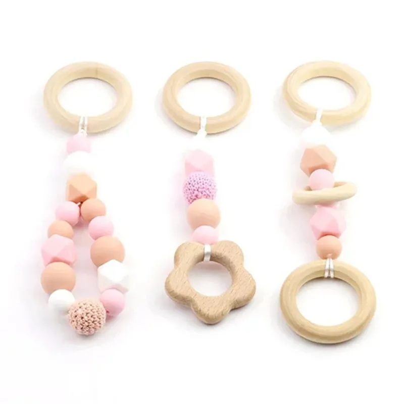 Toys Деревянные детские аксессуары для тренажерного зала и игры в тренажерный зал погремушка игрушка набор рамка детский Декор Монтессори сенсорные детские игрушки-погремушки Подарки для ребенка - Цвет: Toys