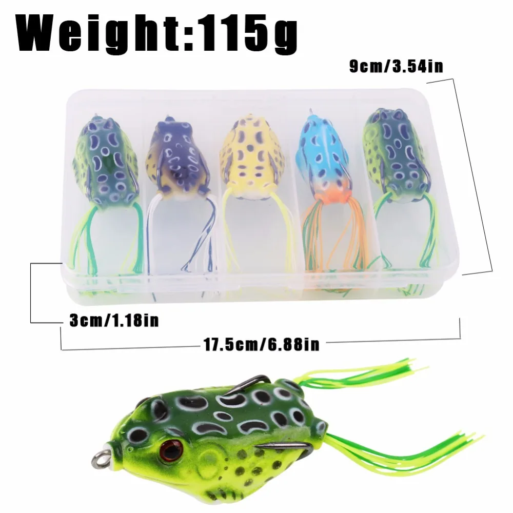 Sougayilang 5 шт. Мягкая приманка цель лягушки 6 см 10 г Topwater для рыбалки имитация окуня