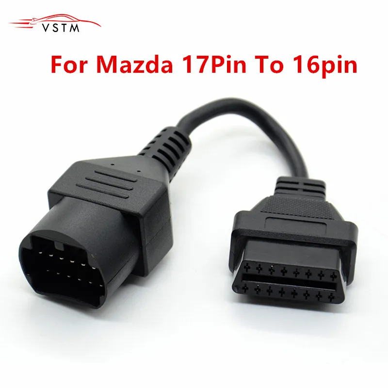 Кабель для Mazda 17 Pin к OBD 2 II 16 контактный разъем диагностический инструмент 17pin 16pin