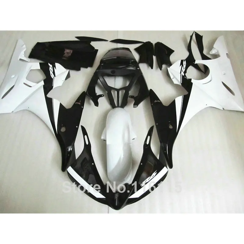 Комплект обтекателей из АБС-пластика для YAMAHA R6 2003 2004 2005 черный белый YZF 03 04 05