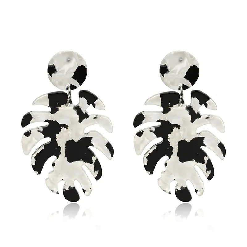 BAI Simple Design Geometric Earrings Square Rectangle Acetic Acid Resin Acrylic Earrings For Women Korean Style Fashion Pendientes - Окраска металла: BAI
