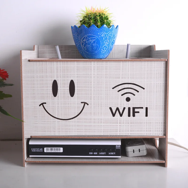 Прекрасный улыбающееся лицо кабель коробка для хранения беспроводной Wifi