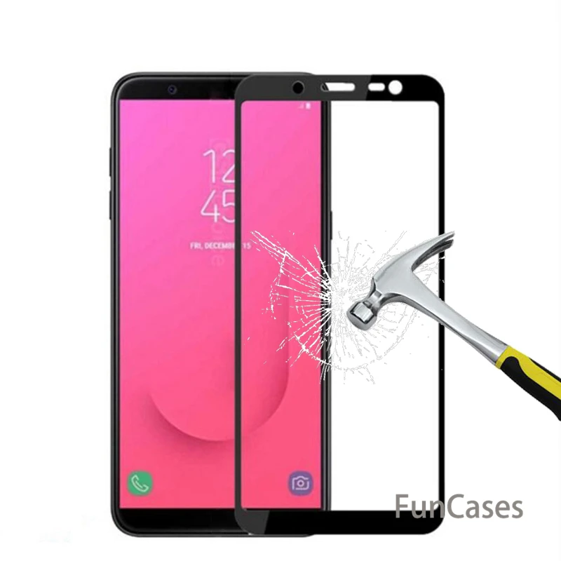 Защитный Стекло Крышка для samsung J6 2018 чехол закаленное телефона плюс J6Plus J 6 J600
