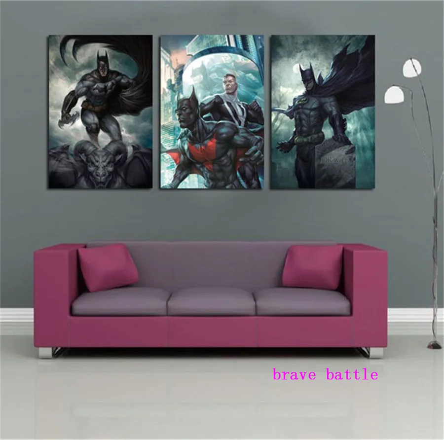Супермен против Бэтмена Мстители 3 шт. холст картина печать гостиная домашний