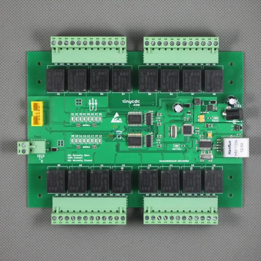 16 каналов сети ethernet Релейные выходы 10А веб разъем HTTP UDP модуль Плата управления