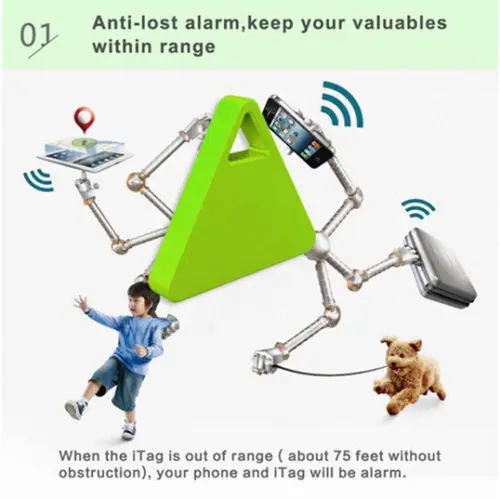 Мини метка умный трекер Bluetooth Детский кошелек брелок GPS локатор сигнализация Z