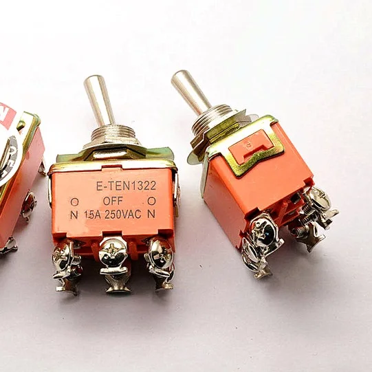 

toggle twist switch rocker switch E-TEN1322 6p 3 files 15A/250V (5pcs)