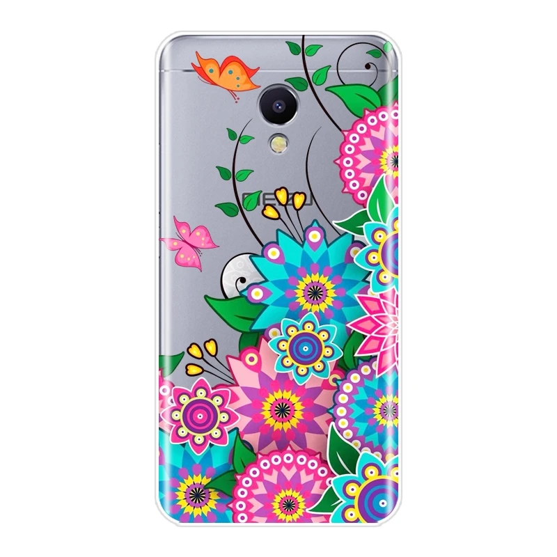 Задняя крышка для Meizu M6 M6S M6T M5 M5C M5S M3 M3S M2 Мягкая силиконовая мандала Цветочная