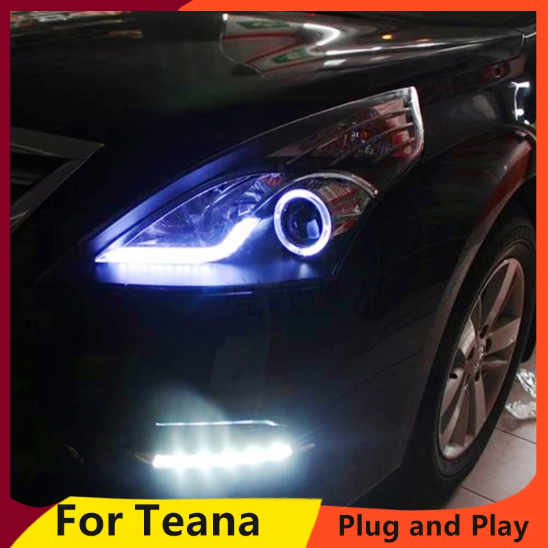 

KOWELL Car Styling for Nissan Teana headlights 2008-2012 Teana led headlight led drl H7 hid Q5 Bi-Xenon Lens low beam