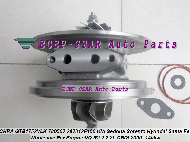 Турбокартридж GTB1752VLK 780502 5001S 282312F100 для KIA Sedona Sorento Carnival VQ CRDi Hyundai Santa Fe R2.2 2.2L|turbo