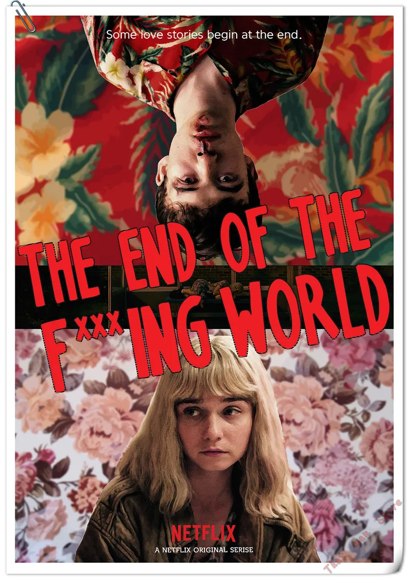 The End of the F* ing World Плакат, четкое изображение, наклейки на стену, украшение дома, высокое качество, печать, белая бумага с покрытием, домашнее искусство