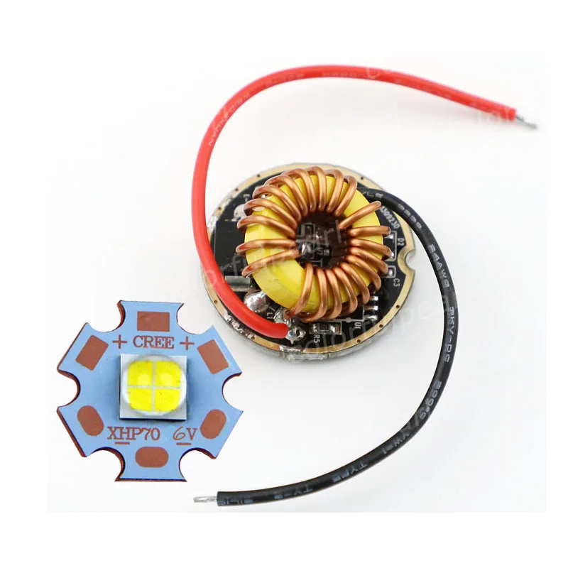 Cree XHP70 белый 3000K 4500K 6500K светодиод 6 в 16 мм/20 мм медная печатная плата + 26 5 режимов