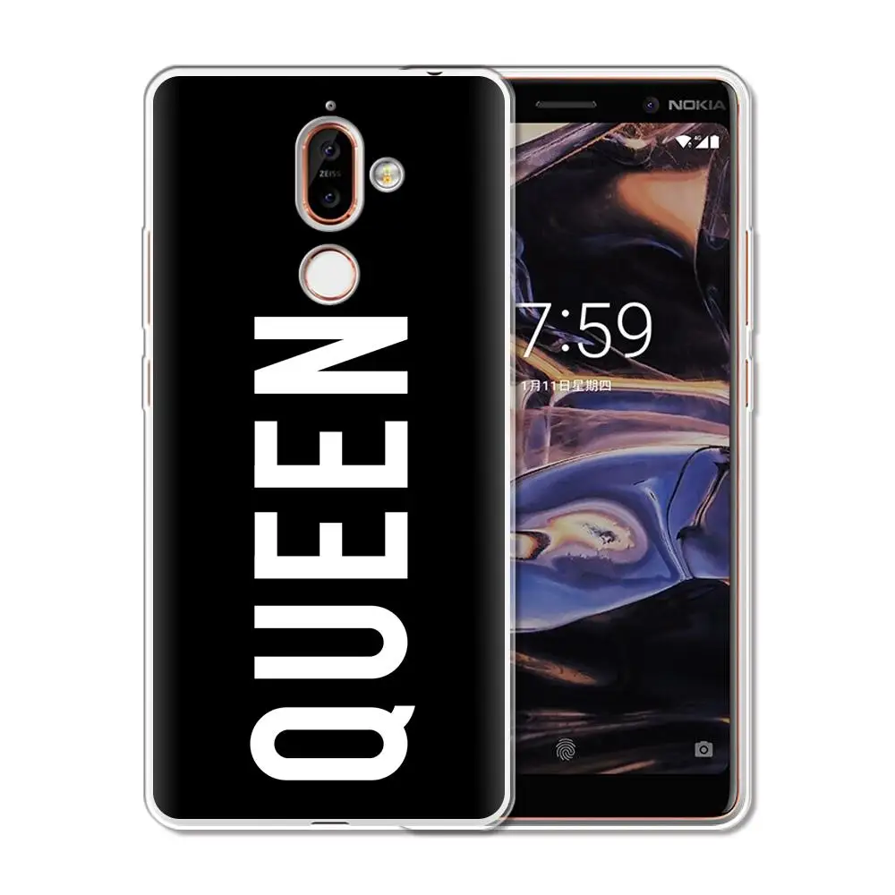 Чехол для телефона с принтом King Queen Nokia 8 7 6 5 3 2 1 чехол X7 мягкий силиконовый Plus 2018