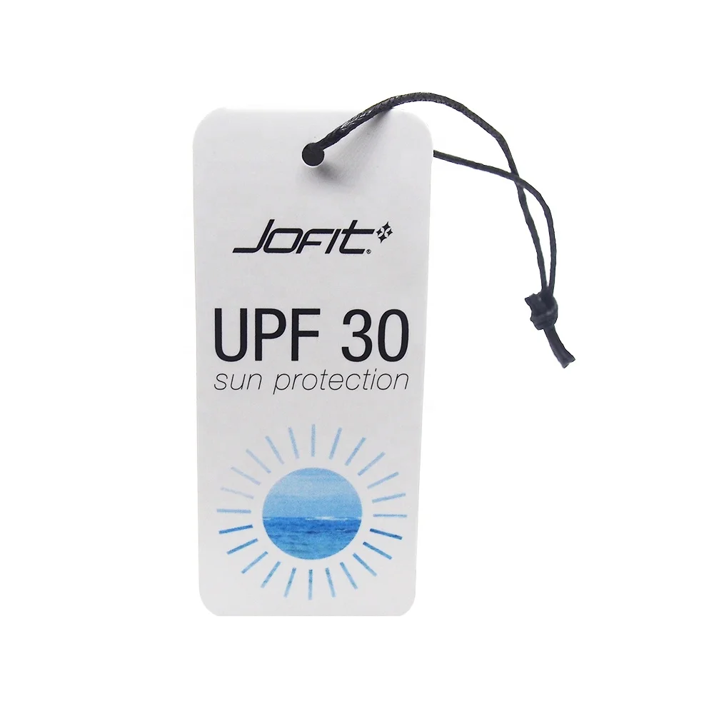 

White card paper eyelet Personalized customized hang tag with strings