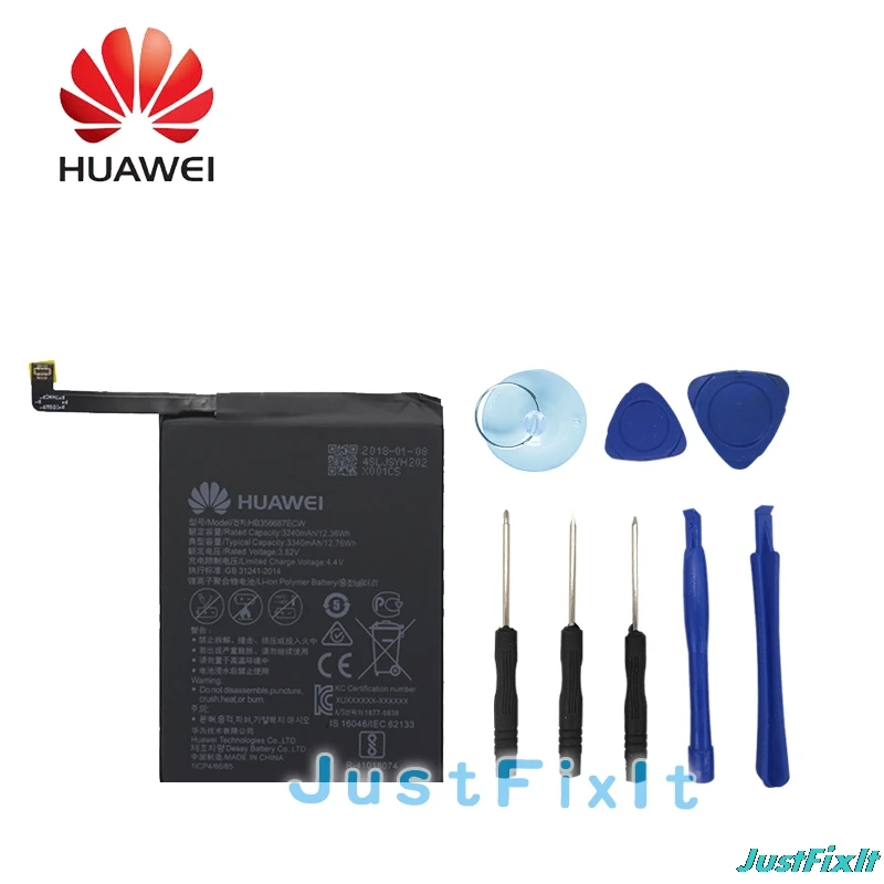 HB356687ECW Hua Wei Оригинальный аккумулятор для телефона huawei Nova 2 plus/Nova 2i/G10/mate 10 Lite 3340 мАч